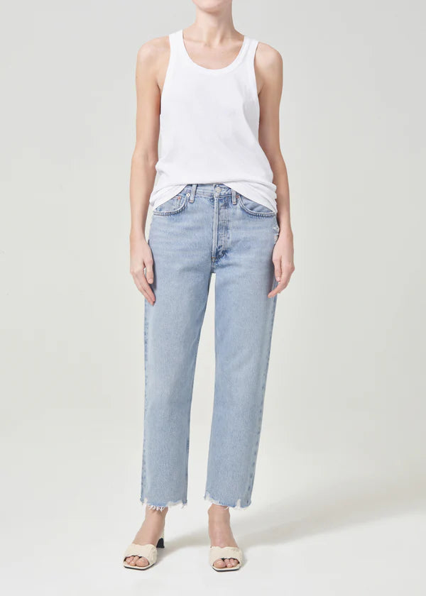 90's Crop Mid Rise Straigh in Nerve | Agolde