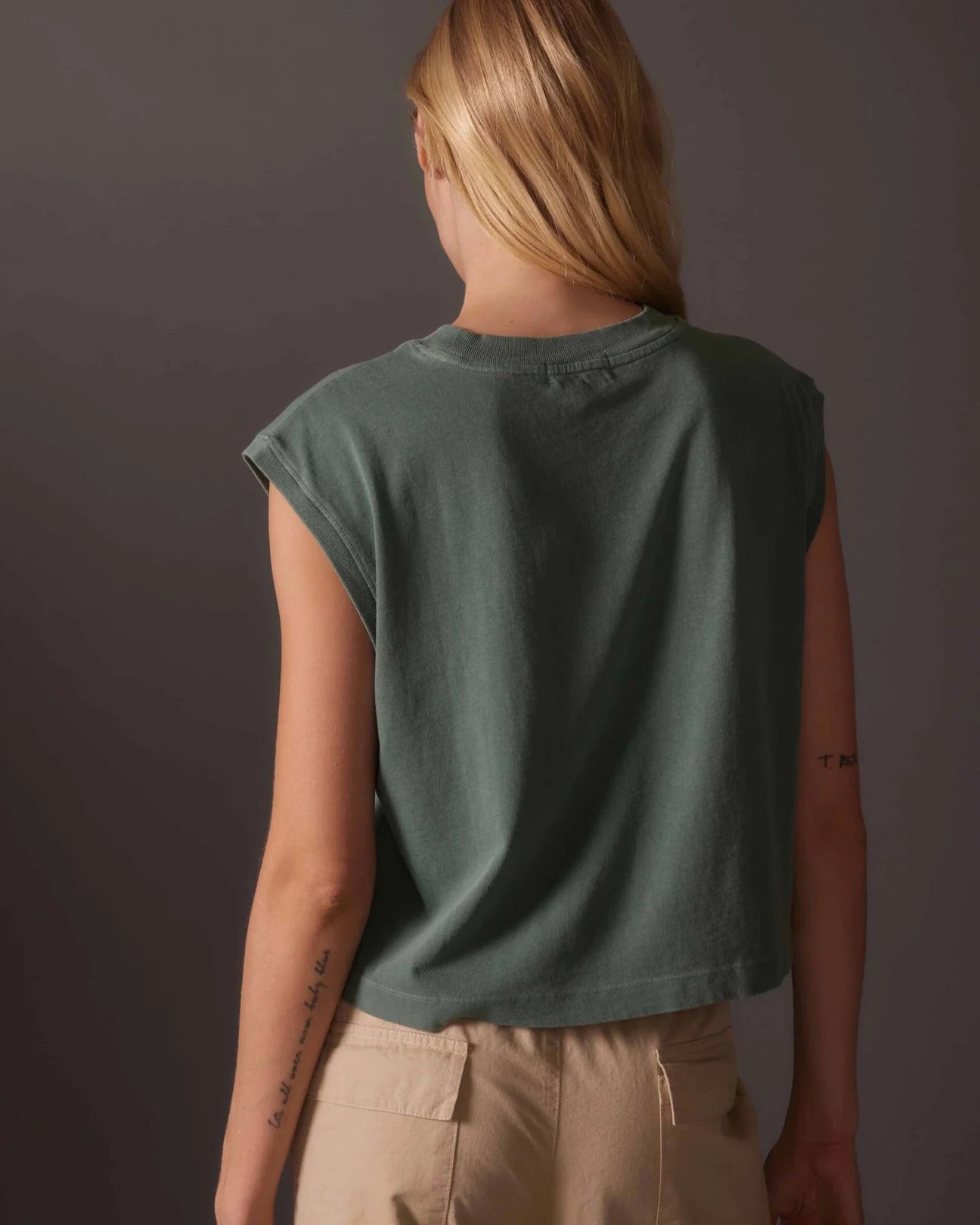 Relaxed Muscle Tee in Sage Leaf | Richer Poorer