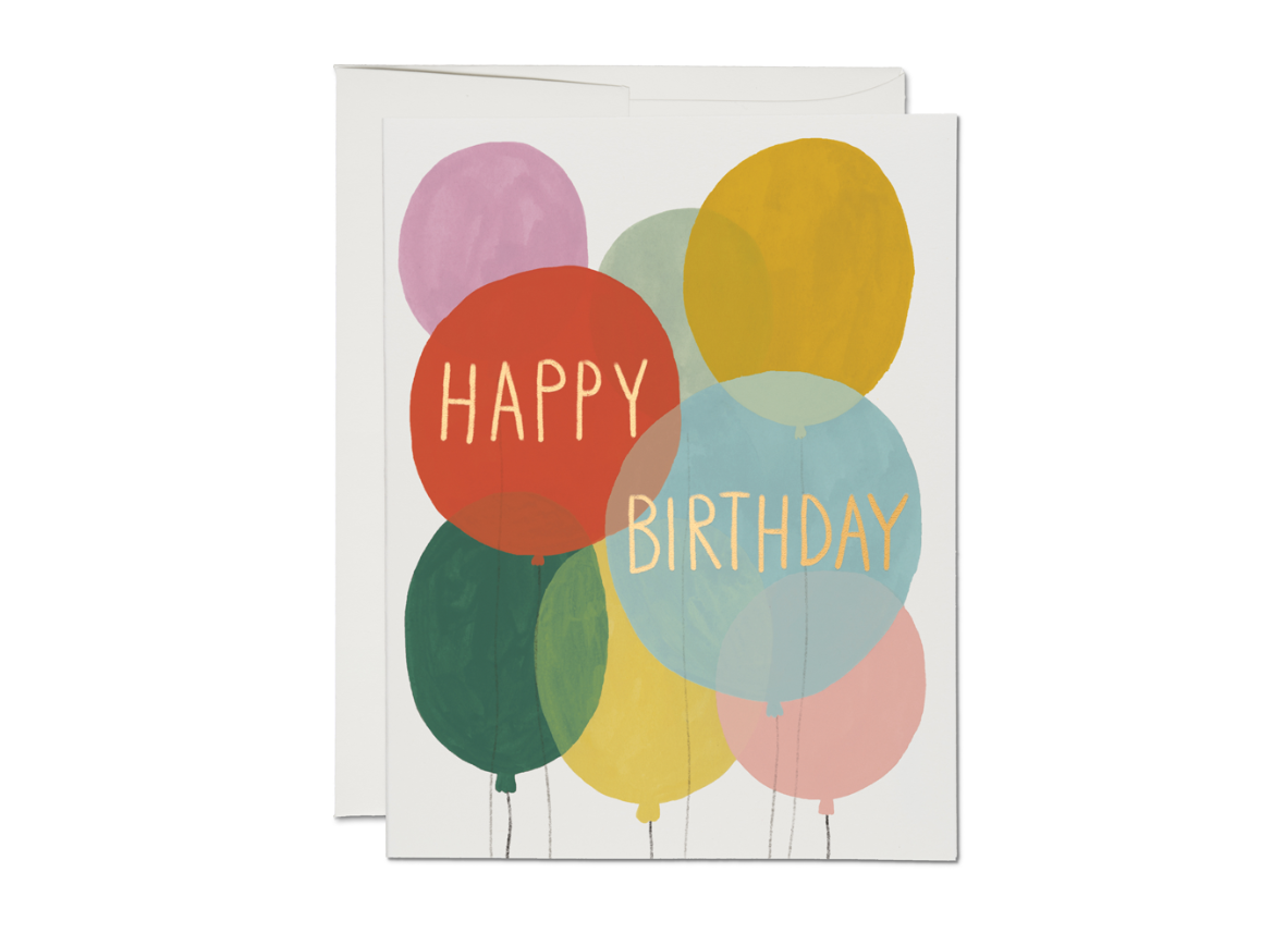 Birthday Balloons Card | Red Cap Cards