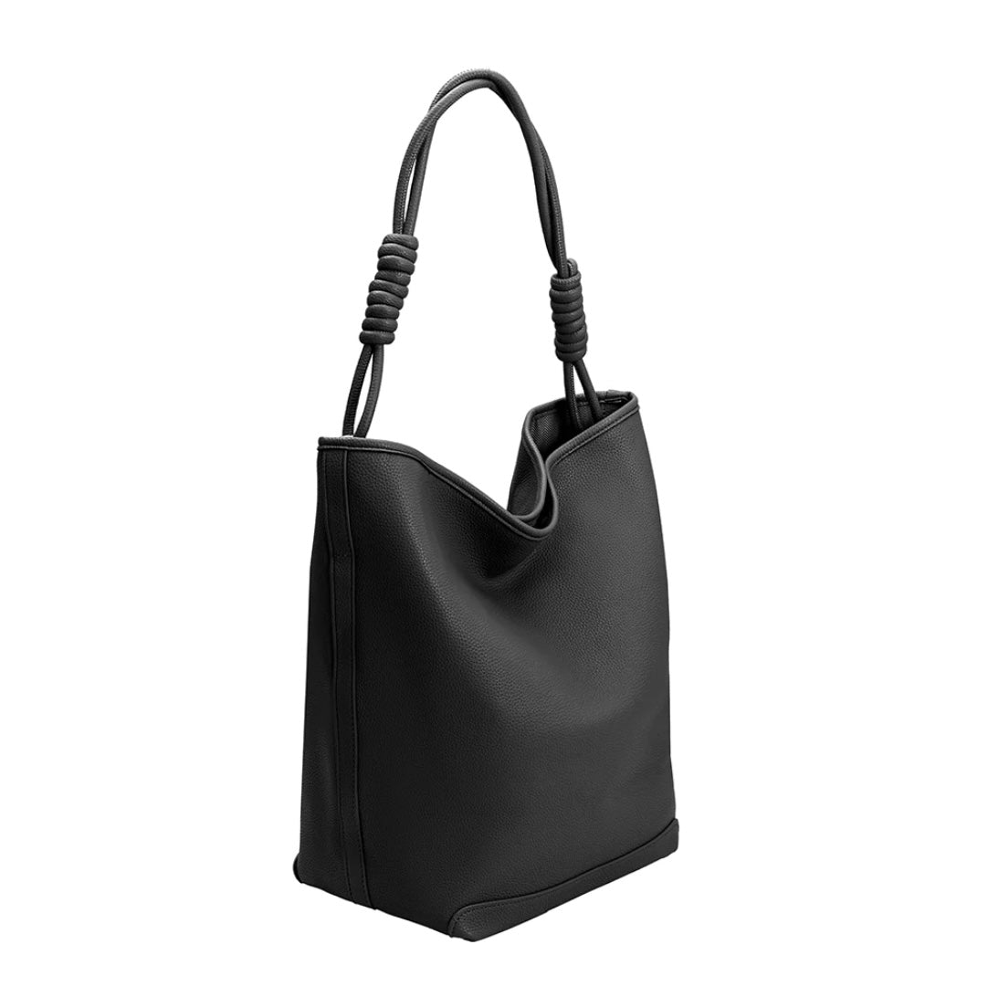 Adeline Black Large Recycled Tote Bag | Melie Bianco