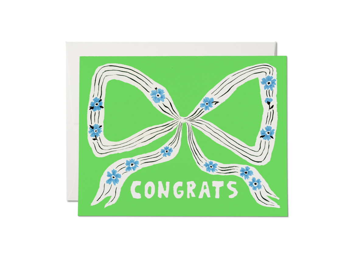 Perfect Bow Congrats Card | Red Cap Cards
