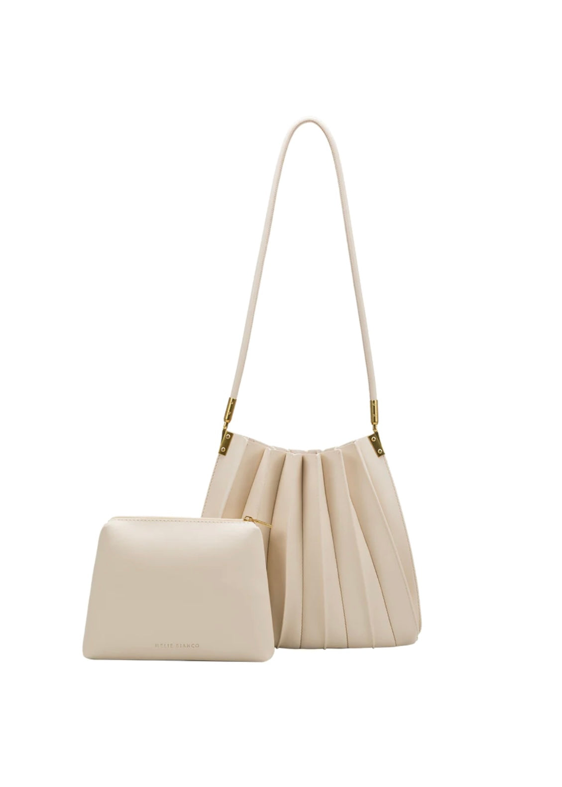Carrie Ivory Medium Shoulder Bag | Melie Bianco