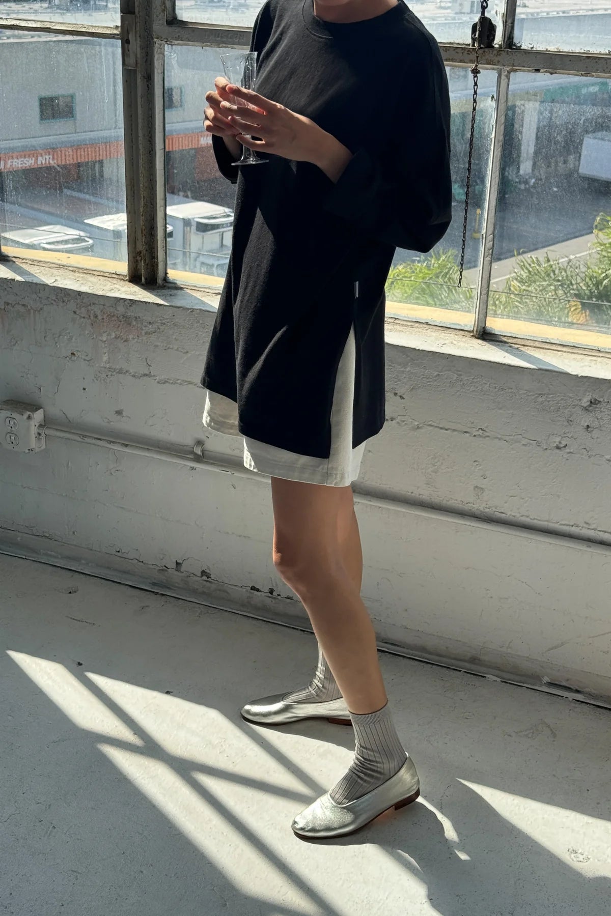 Sunday Long sleeve Tee BLACK | Le Bon Shoppe