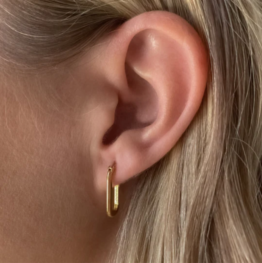 Nadine Hoop Earring in Sterling Silver | Thatch