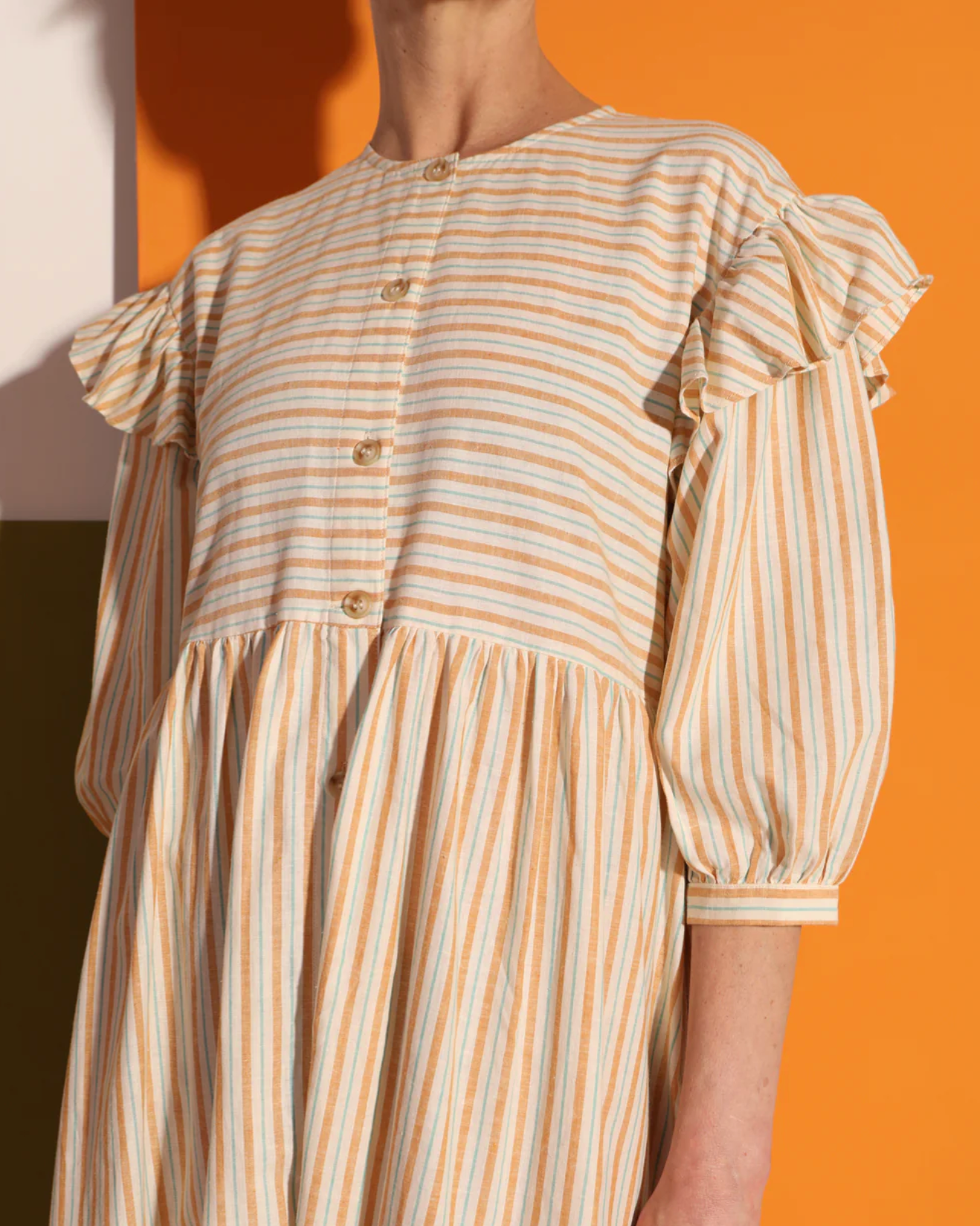 Clive Dress in Citrus Stripe | L.F. Markey