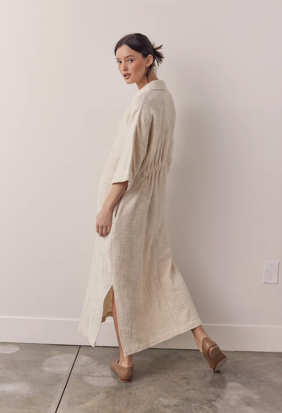 Midi Linen Blend Dress | Amente