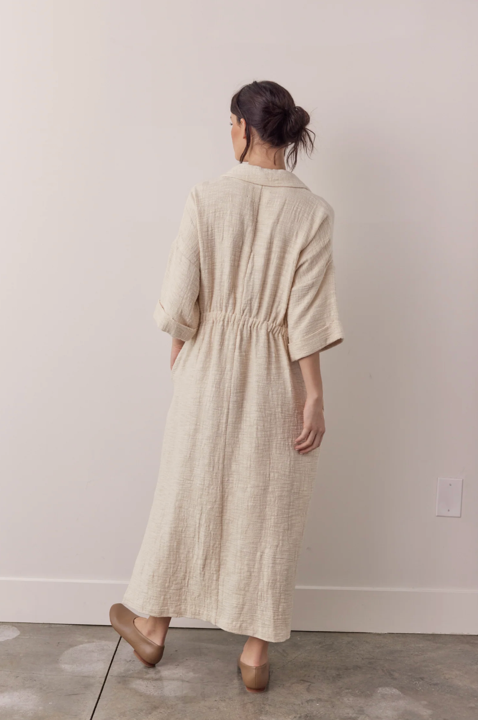 Midi Linen Blend Dress | Amente