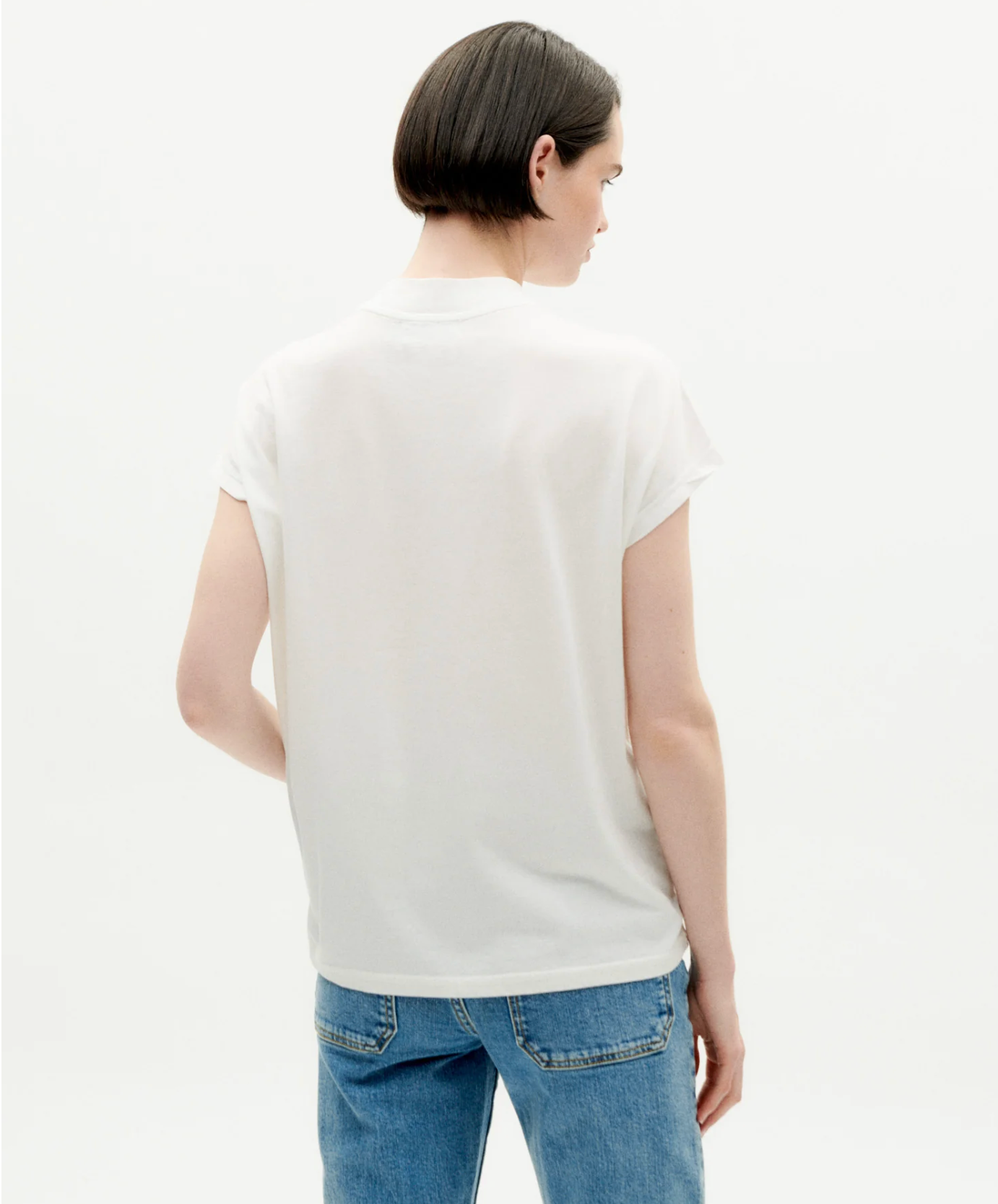 Basic Volta T-Shirt in White | Thinking Mu