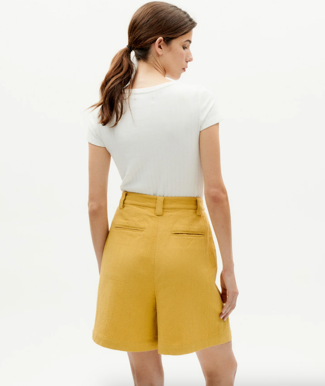 Lia Shorts in Yellow | Thinking Mu