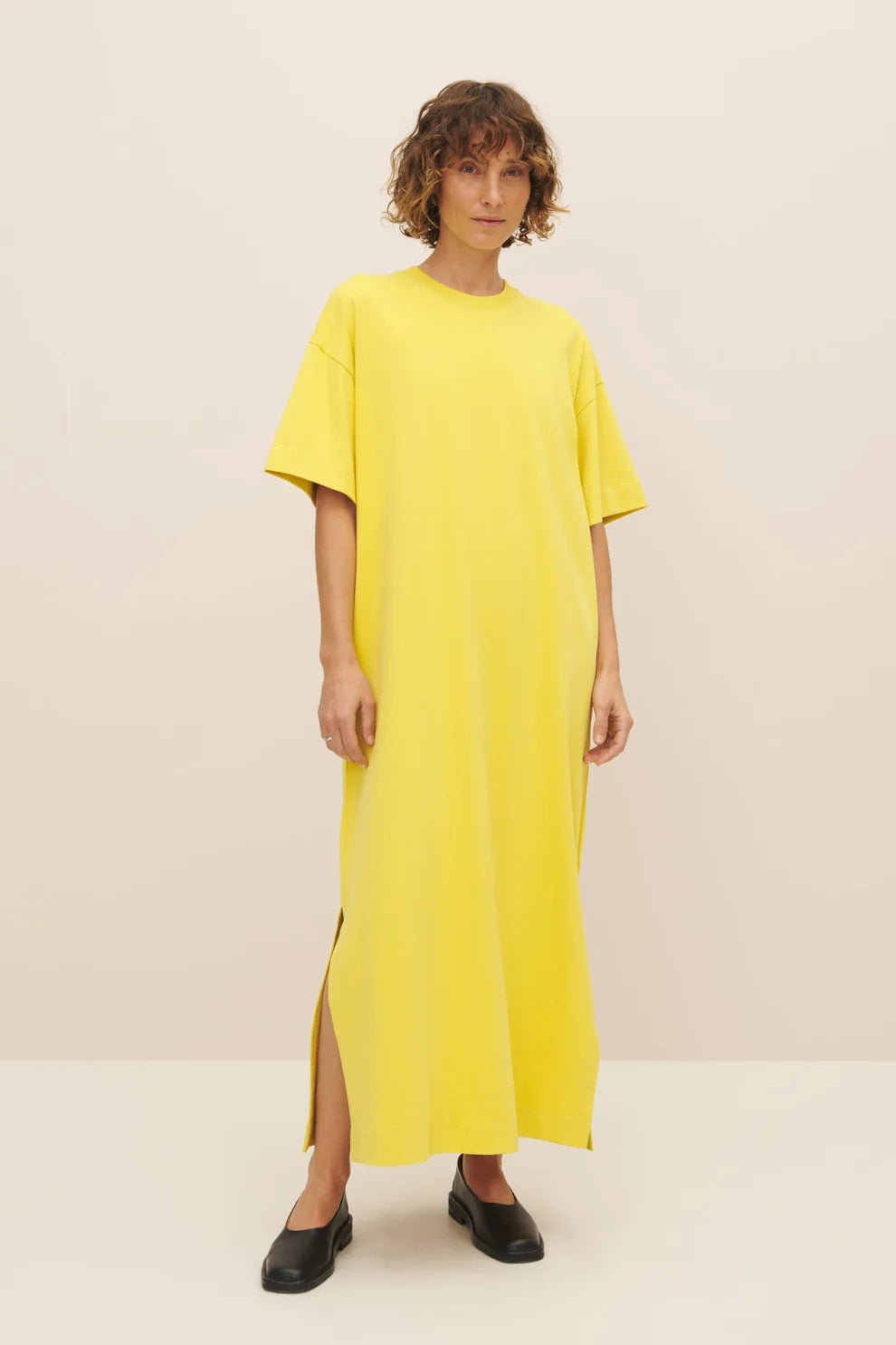 Boxy T-Shirt Dress in Daffodil | Kowtow