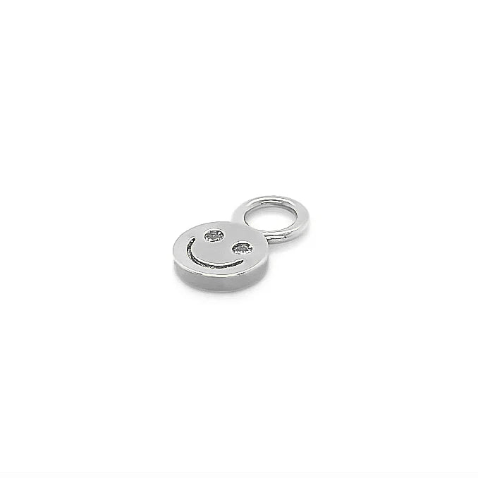 All Smiles Earring Charm in Rhodium Plated | THATCH