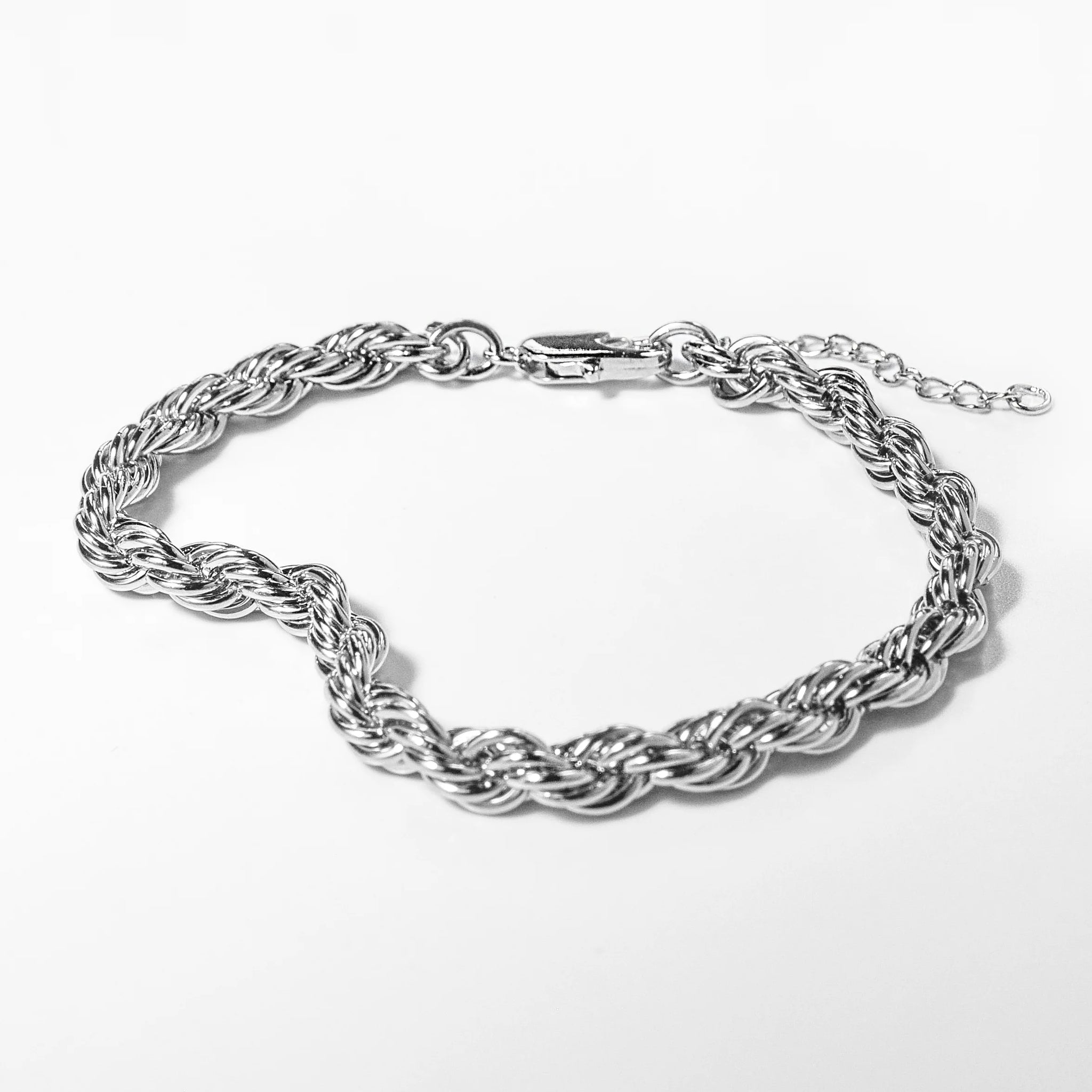 Bowie Rope Bracelet Rhodium Plated | THATCH