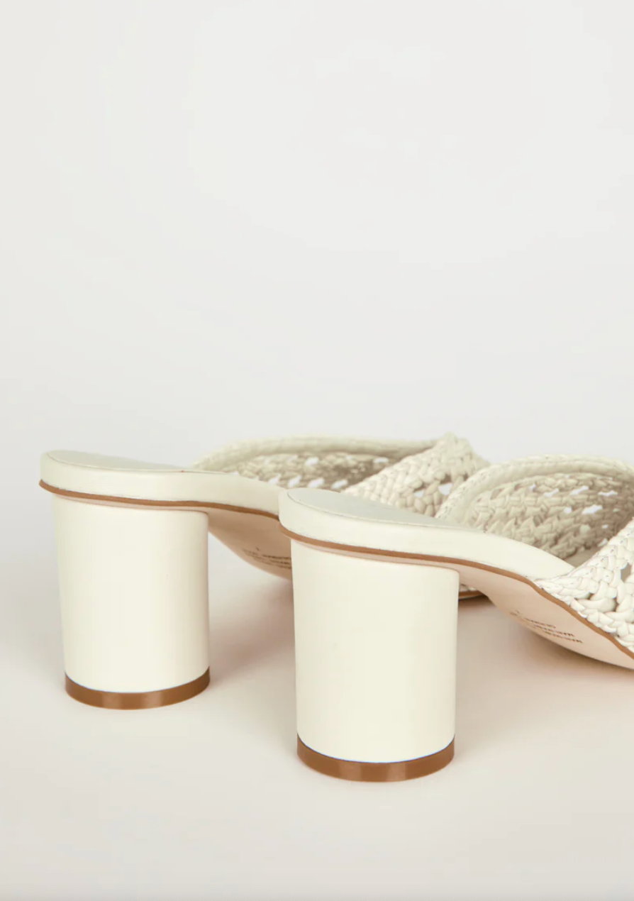 Cassandra Vegan Heel in Cream | Intentionally Blank